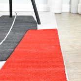 Rug Destination Grey &amp; Red Rhett Power-Loomed Rug