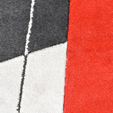 Rug Destination Grey &amp; Red Rhett Power-Loomed Rug