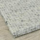 Rug Destination Ivory Grey Hamish Wool &amp; Viscose Rug
