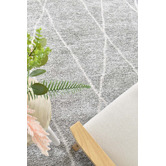 Rug Destination Light Grey &amp; White Casper Power-Loomed Area Rug
