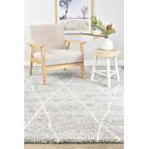 Rug Destination Light Grey &amp; White Casper Power-Loomed Area Rug