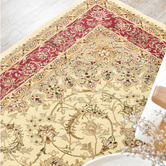 Rug Destination Cream &amp; Red Eris Power-Loomed Rug