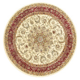 Rug Destination Cream &amp; Red Eris Power-Loomed Round Rug