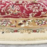 Rug Destination Cream &amp; Red Eris Power-Loomed Round Rug