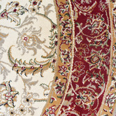 Rug Destination Cream &amp; Red Eris Power-Loomed Round Rug