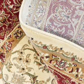 Rug Destination Cream &amp; Red Eris Power-Loomed Round Rug