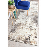 Rug Destination Brown &amp; Cream Juna Power-Loomed Runner