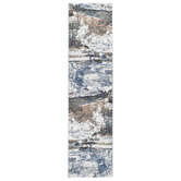 Rug Destination Blue &amp; Teracotta Juna Power-Loomed Runner