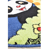Rug Destination Navy Animal Round Rug