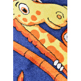 Rug Destination Navy Animal Round Rug