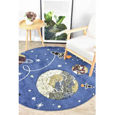 Rug Destination Navy Space Round Rug