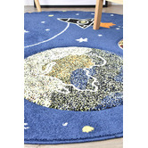 Rug Destination Navy Space Round Rug