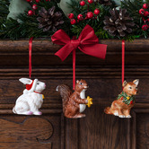 Villeroy and Boch 3 Piece Nostalgic Forest Animals Hanging Ornament Set