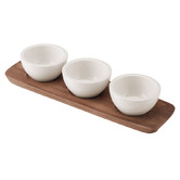 Villeroy and Boch 4 Piece Artesano Original Porcelain Dip Bowl &amp; Tray Set