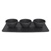 Villeroy and Boch 4 Piece Manufacture Rock Porecelain Dip Bowl Set