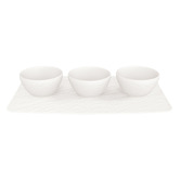 Villeroy and Boch 4 Piece Manufacture Rock Porecelain Dip Bowl Set