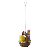 Villeroy and Boch Bunny Tales Max in Basket Porcelain Hanging Ornament