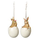 Villeroy and Boch 2 Piece Spring Fantasy Bunny Egg Hanging Ornament Set