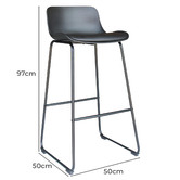 Modish Habitat 79cm Mithril Faux Leather Barstools