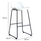 Modish Habitat 79cm Mithril Faux Leather Barstools