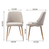 Modish Habitat Salazar Linen Dining Chairs