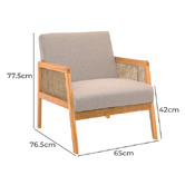Modish Habitat Amur Pine Wood Armchair