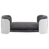 Modish Habitat White &amp; Grey Avery Medium Corduroy Pet Sofa