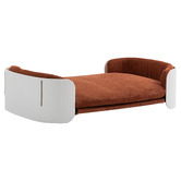 Modish Habitat White &amp; Brown Avery Large Corduroy Pet Sofa