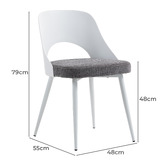 Modish Habitat Rowan Chenille Dining Chairs