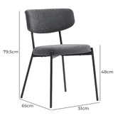 Modish Habitat Ellis Chenille Dining Chairs