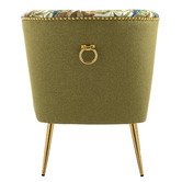Shirley Lane Furniture Red Parrot on Green Tropical Forest Accent Chair
