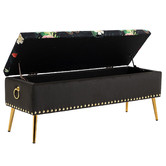 Shirley Lane Furniture Cristy Storage Ottoman Bench