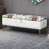 Shirley Lane Furniture Veluz Storage Ottoman Bench
