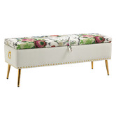 Shirley Lane Furniture Veluz Storage Ottoman Bench