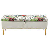 Shirley Lane Furniture Veluz Storage Ottoman Bench