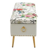 Shirley Lane Furniture Veluz Storage Ottoman Bench