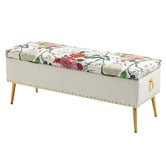 Shirley Lane Furniture Veluz Storage Ottoman Bench
