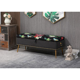 Shirley Lane Furniture Cristy Storage Ottoman Bench