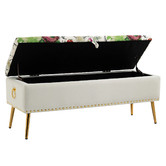 Shirley Lane Furniture Veluz Storage Ottoman Bench