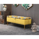 Shirley Lane Furniture Mille Storage Ottoman Bench