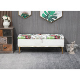 Shirley Lane Furniture Veluz Storage Ottoman Bench