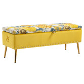 Shirley Lane Furniture Mille Storage Ottoman Bench