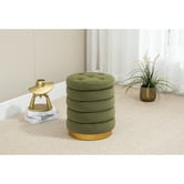 Shirley Lane Furniture Dahlia Velvet Storage Ottoman