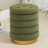 Shirley Lane Furniture Dahlia Velvet Storage Ottoman