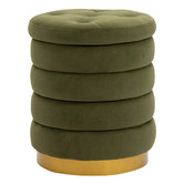 Shirley Lane Furniture Dahlia Velvet Storage Ottoman