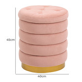 Shirley Lane Furniture Dahlia Velvet Storage Ottoman