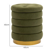 Shirley Lane Furniture Dahlia Velvet Storage Ottoman