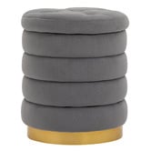 Shirley Lane Furniture Dahlia Velvet Storage Ottoman