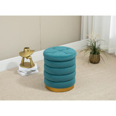 Shirley Lane Furniture Dahlia Velvet Storage Ottoman