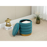 Shirley Lane Furniture Dahlia Velvet Storage Ottoman